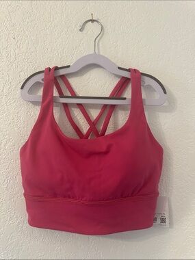 lululemon athletica Energy Longline Pink Sports Bra Size 6